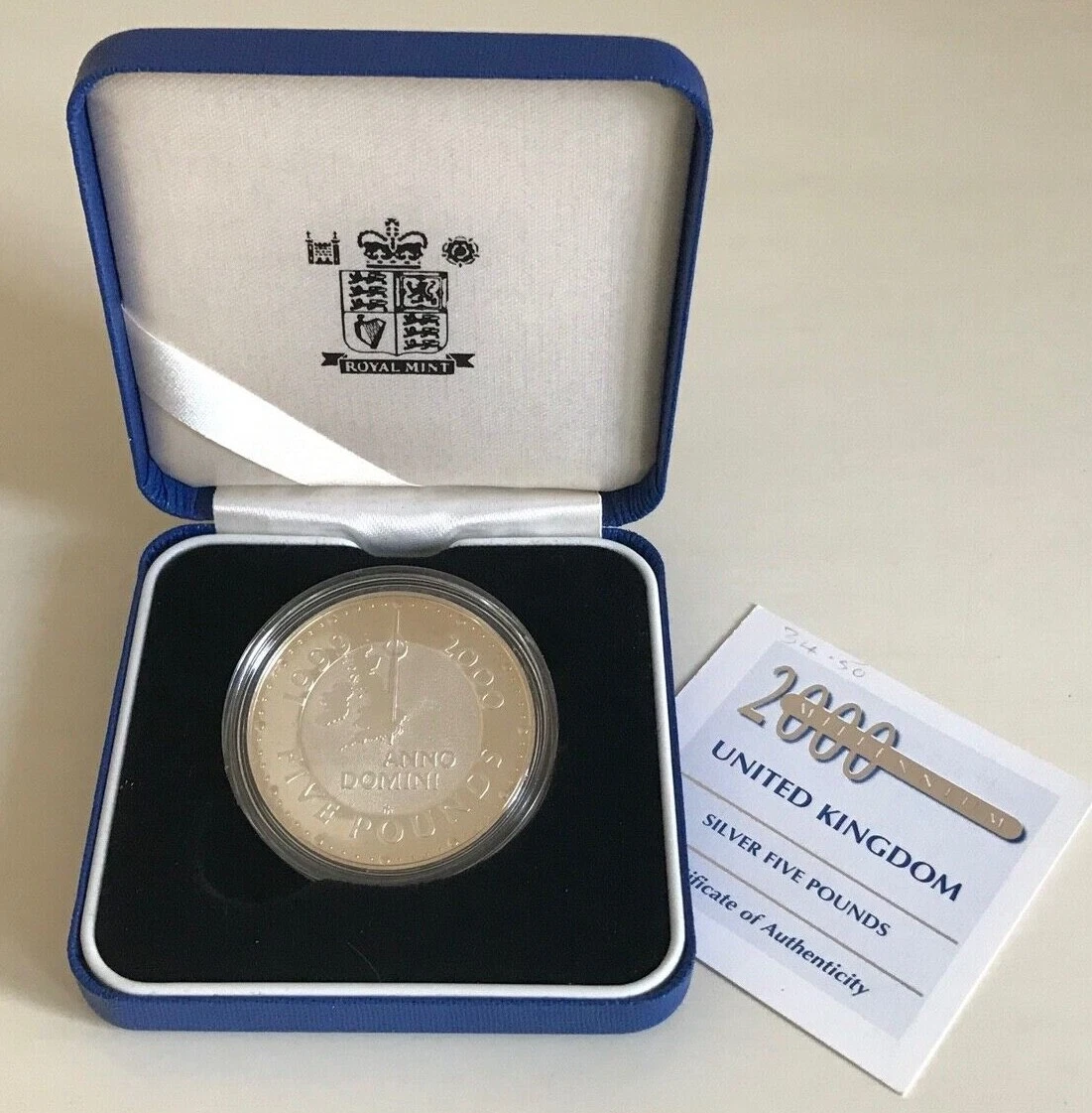 Simply Coins 2000 Millennium Silver Proof 5 five pound eBay
