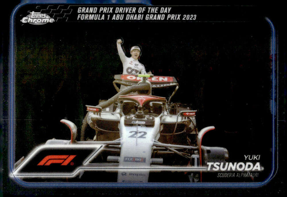 YUKI TSUNODA 2024 Topps Chrome Formula 1 Base #180 Racing ID