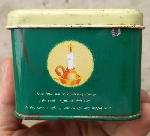 ANTIGUA RARA CAJA DE DINERO DE HOJALATA WALT DISNEY BLANCANIEVES Y LOS SIETE ENANITOS HECHA EN TAIWÁN - Imagen 6 de 8
