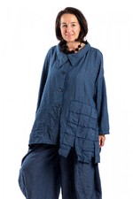 Champagne Horatio Jacke mit Flechtungen Gr. onesize jeansblau crash