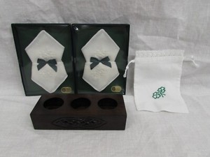 Irish Linen Handkerchiefs, Shamrock Drawstring Pouch, Celtic Tea Light Holder