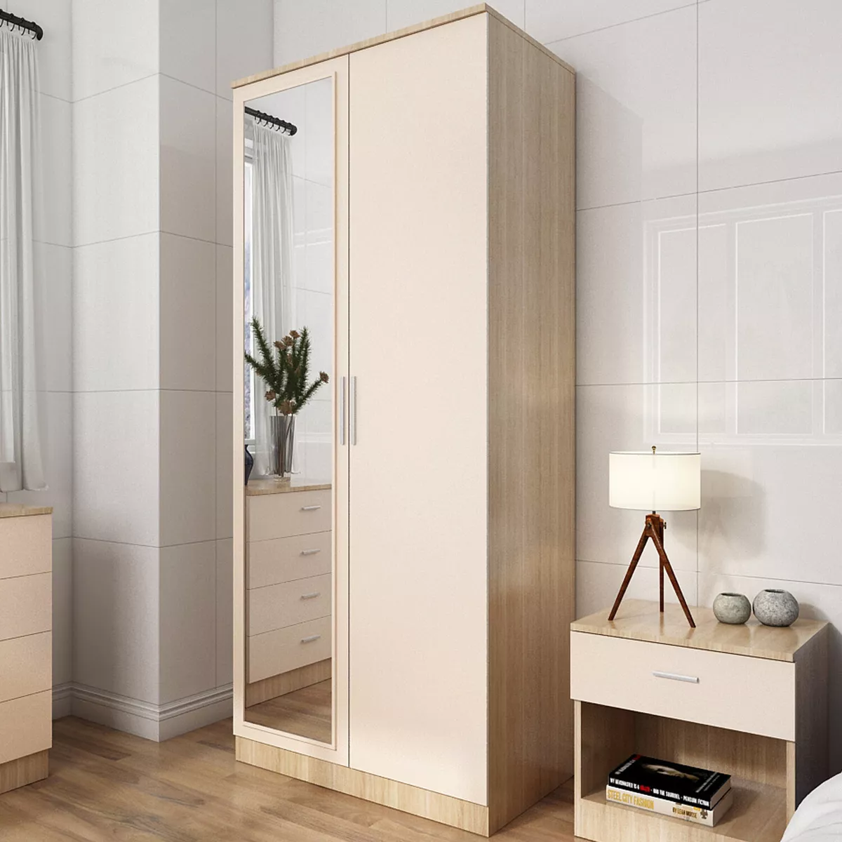 Cream high 2024 gloss drawers