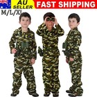 BOYS Army Costume Week Book Dress Camouflage Suit Kids Military Soldier Fancy