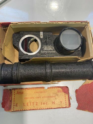 Leica E. Leitz Inc. N.Y. Universal Focusing Copy Attachment W/ Original Box