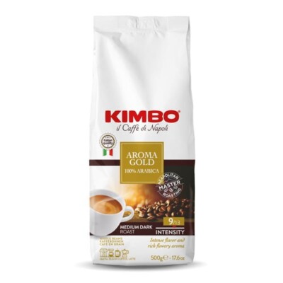 KIMBO Aroma Gold Coffee Beans 500g / 17.6oz