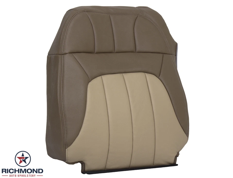 2004 GMC Envoy XL XUV SLT -Capa de assento de couro traseira inclinada lateral motorista 2 tons bronzeado - Imagem 2 de 4