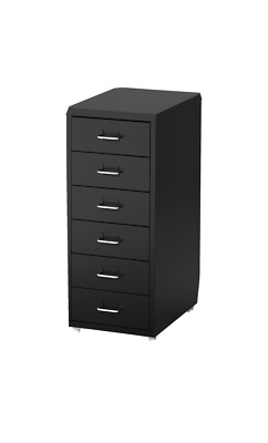 IKEA HELMER Drawer Unit On Casters Black 11x27 1/8'' 102.510.45