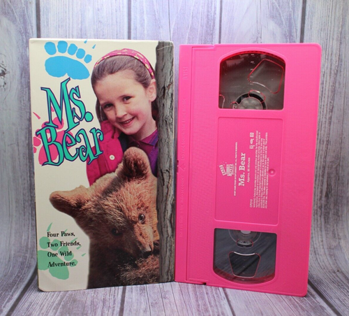 RARE Ms Bear VHS Tape 1997 Pink Cassette Tape Children's