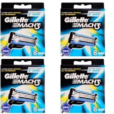 Gillette Mach3 Razor Blade Refill Cartridges for Mach 3, 32 Count