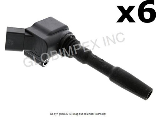 For PORSCHE (2017-2022) Ignition Coil - With Spark Plug Connector (6) DELPHI