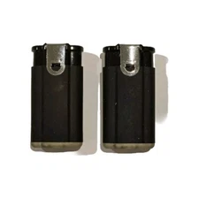 SET OF 2 TECHNO MULTI FLAME TORCH REFILLABLE SINGLE REGULAR & JET FLAMES black 