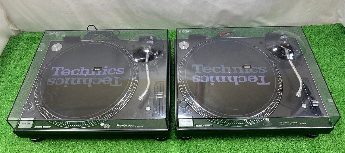 Technics SL-1200MK5 Black set of 2 Operation confirmed Japan [Excellent]