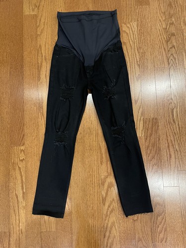 Pink Blush Maternity Distressed Skinny 