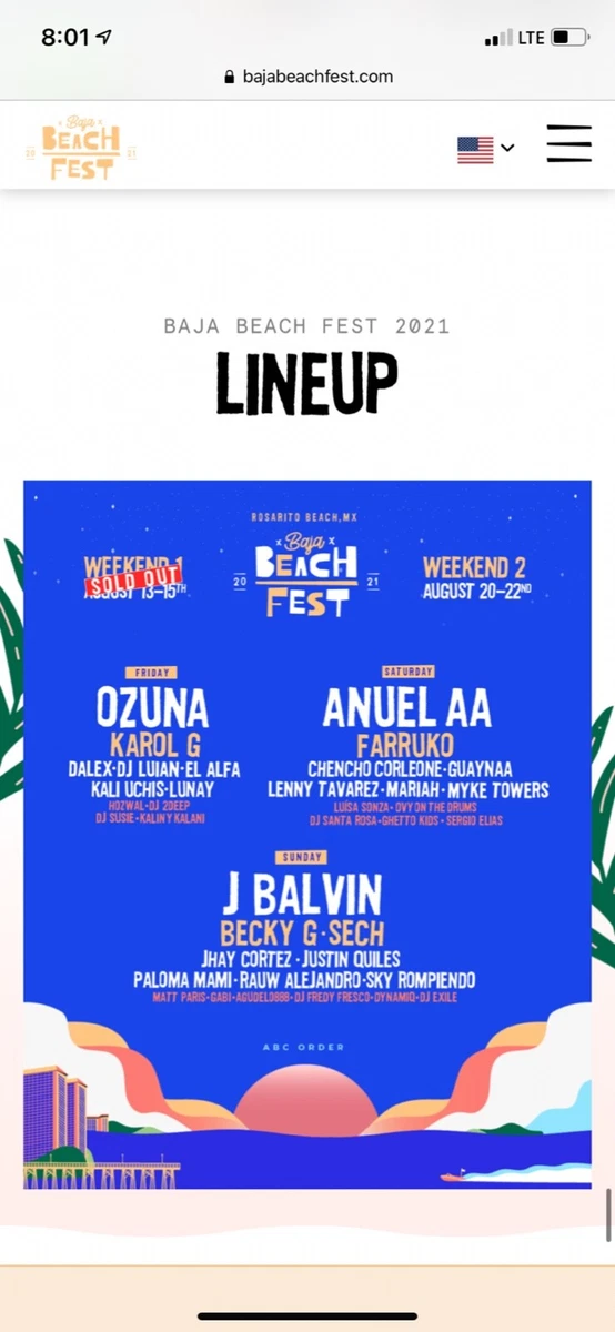 Baja beach fest sale 2021