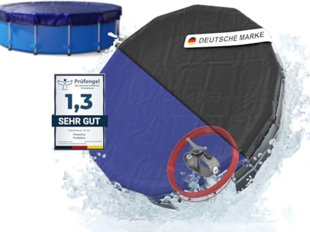 Telo Copri Piscina Fuori Terra 4x2 | Telo Per Piscina 2-in-1 in PE 200g/mÂ² | Te