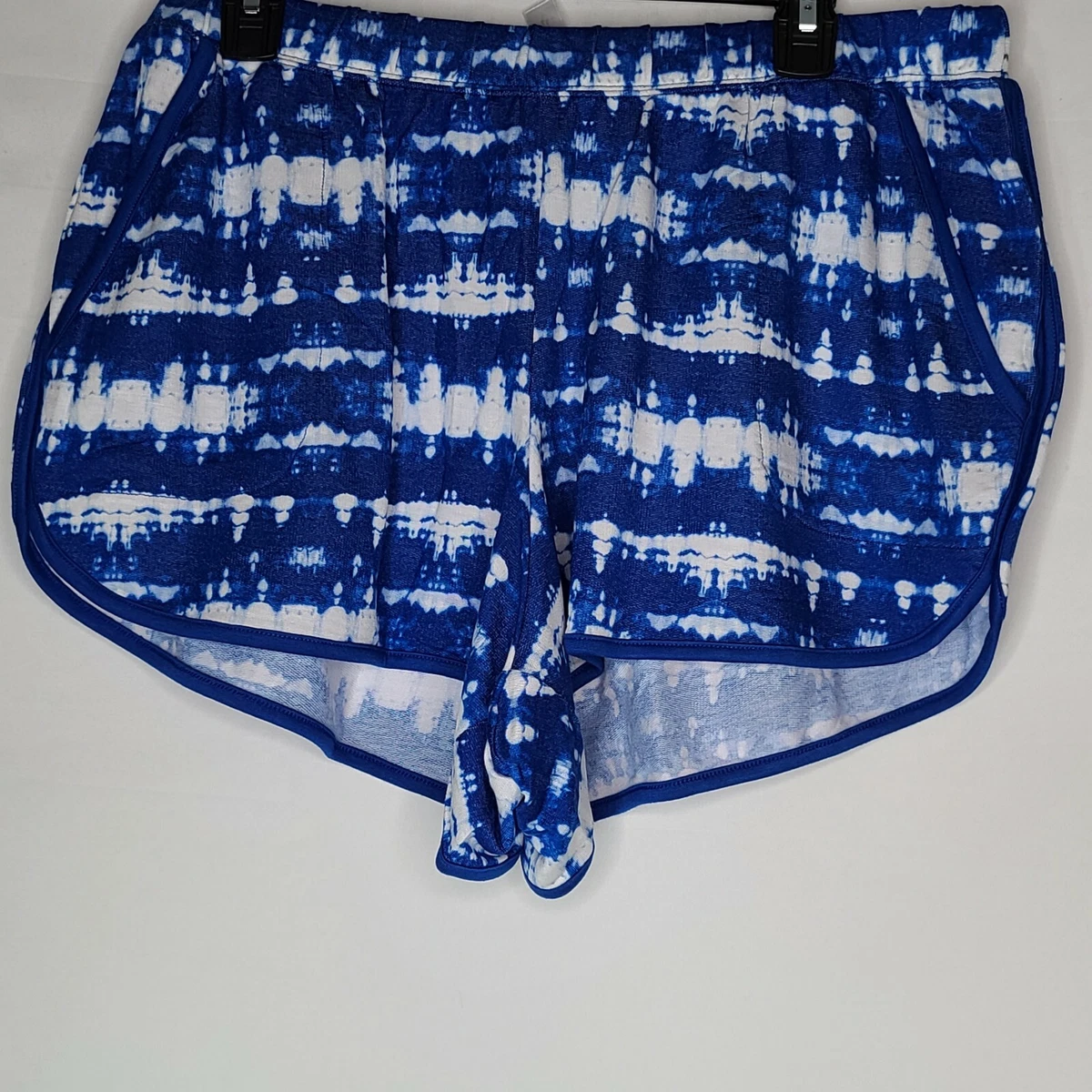 14W 16W Cacique Blue Tie Dye Sleep Short Dolphin Hem pocket Lane Bryant  Pajama