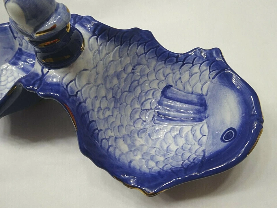 TRACY PORTER La Colección La Parisienne 2 Partes Relish Salsa Servidor Peces Diseño Foto 2 de 4