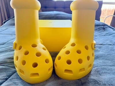 Crocs x Mschf Big Yellow Boots Size 7 men’s (8 1/2 women’s) - New never worn Crocs X MSCHF | US 10 Big Yellow Boots | eBay main image 4