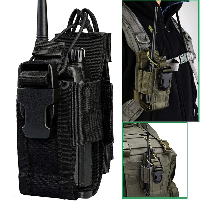 Garosa sac de taille pour talkie-walkie Étui de protection vert