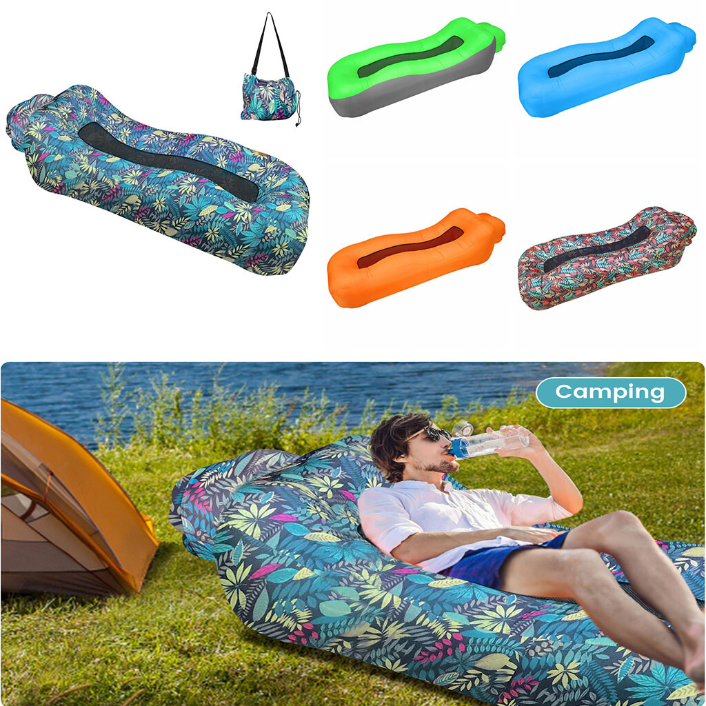 Inflatable Lounger Air Sofa Portable Beach Bed Camping Chairs Lounge Chair