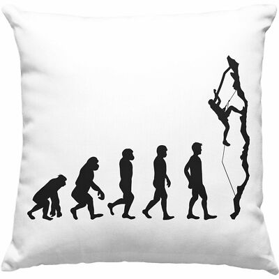 Trendation - Klettern Kissen Geschenk für Kletterer Grafik Evolution Outdoor Kle