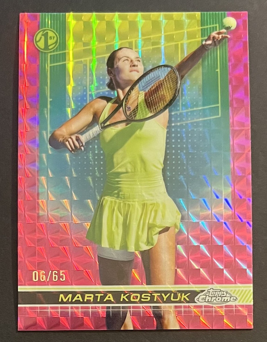 2024 TOPPS CHROME 1ST MARTA KOSTYUK #149 PINK GEOMETRIC REFRACTOR