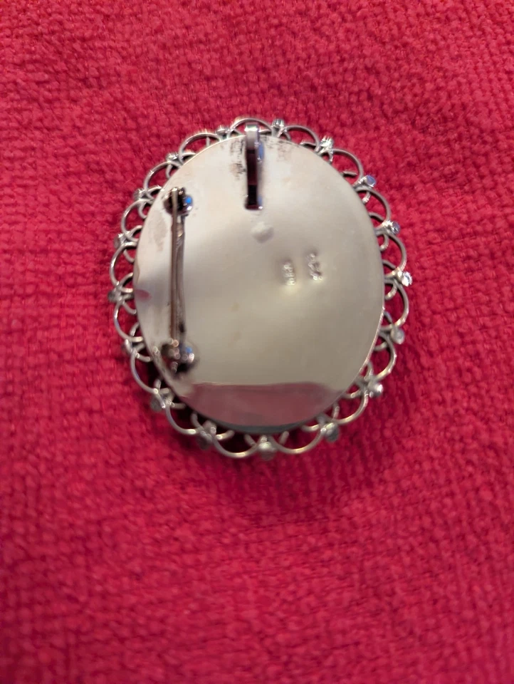 复古纳瓦霍纯银绿松石吊坠/胸针 — 第 3/3 张图片