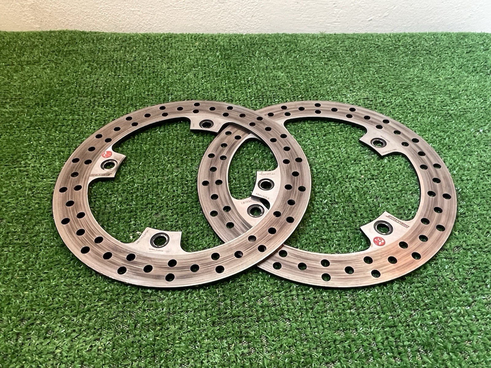 COPPIA DISCHI FRENO ANTERIORE BREMBO ORIGINALE HONDA XL V TRANSALP 700 2008-2011