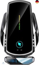 AmazeFan Kabelloses Autoladegerät 15W Qi-Ladegerät Schnellladegerät Touchscreen