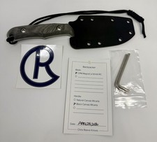 Chris Reeve Backpacker BPR-1000 MagnaCut Fixed Blade Knife Black Micarta Sheath