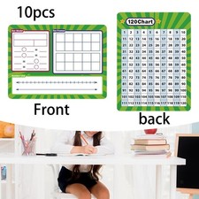 10 Pieces Dry Erase Number Line Whiteboard Math Poster Gift Double Sided Math