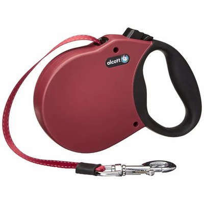 Alcott Retractable Reflective Dog Leash Xl Red