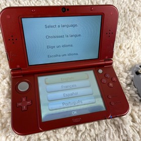 Nintendo &ldquo;New&rdquo; 3DS XL Metallic Red Handheld Console System RED-001 Tested