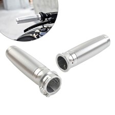 Motorcycle 1″Hand Grips Handle Bar For Harley Sportsters Bobber Chopper Sliver