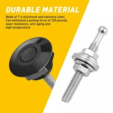 Universal Push Button Quick Release Hood Bonnet Pins Lock Clip Bumper Latch Set