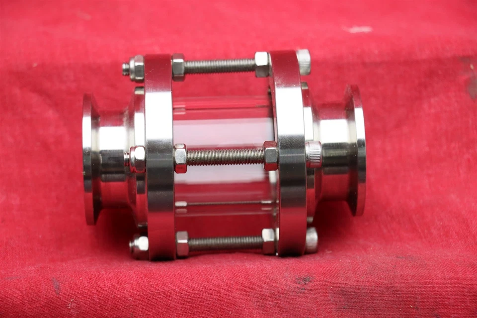 Mira larga Tri-Clamp de 1,5", laboratorio de EE. UU., acero inoxidable, borosilicato Foto 3 de 4