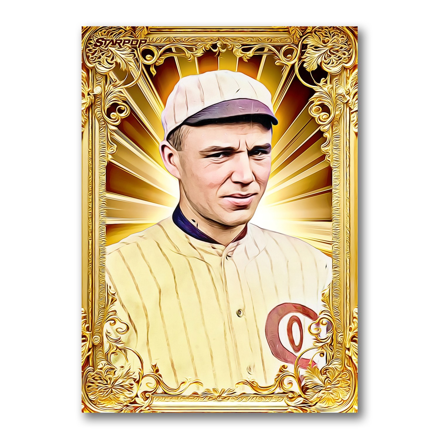 Ray Schalk Golden Icon Art Card 01/20 Starpop Signed Baseball Short Print