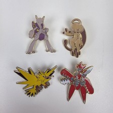 Lot Of 4 Pokemon Mega Mewtwo X Y Zapdos Scizor Enamel Official Collectible Pins