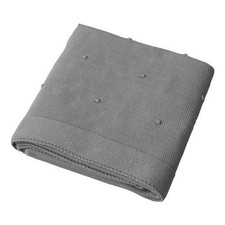 Italbaby Grey SOFT POLKA DOT 90x90 cm 100 Cotton Knit Pram Blanket