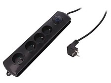 50104-QOL1 50104 Steckdosenleiste: Absichernd Buchsen: 4 250VAC 10A schwarz QOLT