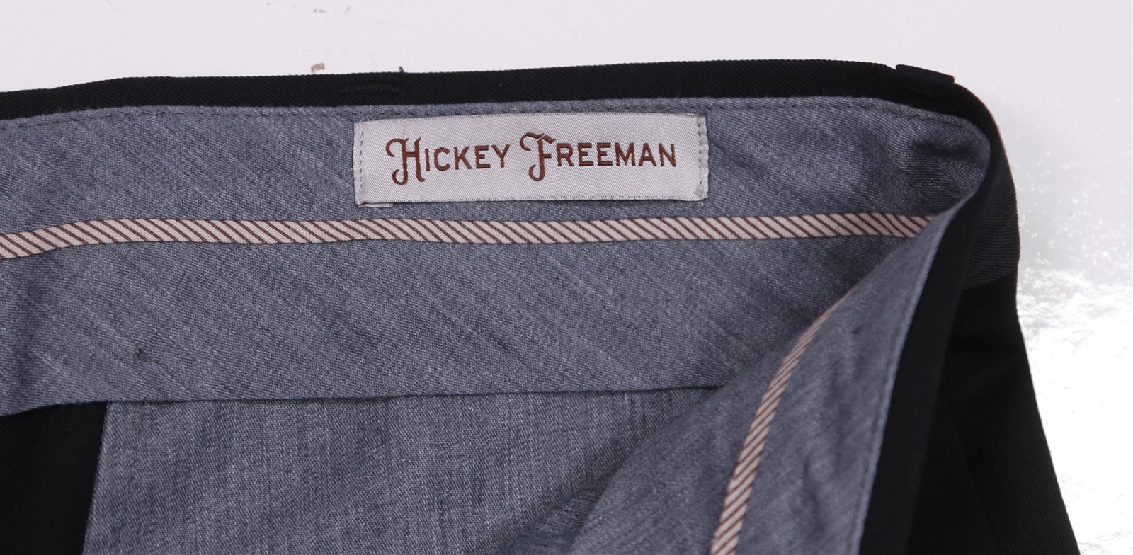 Hickey Freeman Current Solid Black Flat Front Dre… - image 6