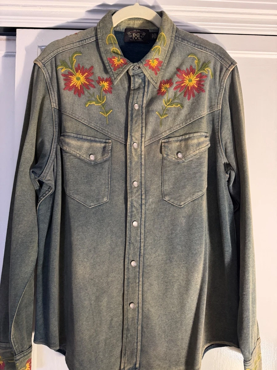 RRL Denim Casual Button-Down Shirts for Men for sale - eBay