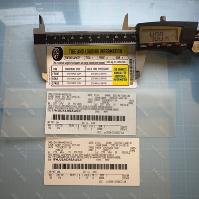 #ad FORD VIN STICKER ALL STYLES replacement driver door jamb frame id info data $67.77