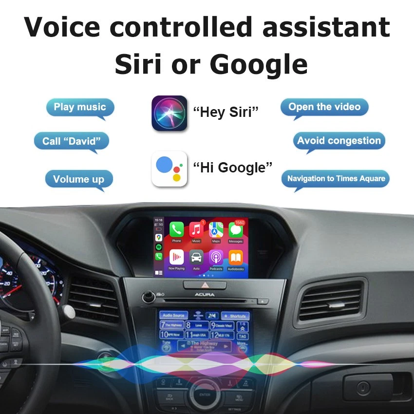 Kits de interfaz de actualización inalámbrica CarPlay Android Auto OEM para Acura ILX 2014-2018 Foto 4 de 4