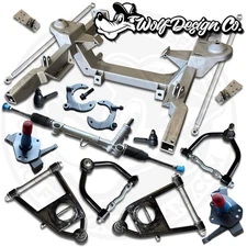 1962-1967 Nova IFS Mustang II Front Crossmember Tubular Arms Power Rack Spindles