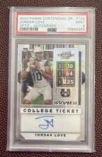 2020 Panini Contenders Optic Draft Jordan Love RC On Card Auto Rookie  PSA 9