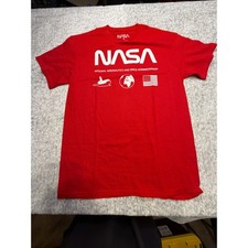 NASA National Aeronautics and Space Administration Red T Shirt Size M NWOT