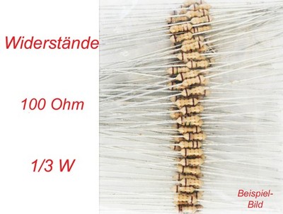 Resistors, 100Ω (100 Ohm), 1/3 Watt, 50 Count - NEW.