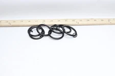 (7-Pk) Urbanest Curtain Ring Metal Black 1-1/2" 
