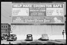 Photo:Covington Kentucky 1930s Parking Lot Help Make Covington Safe Sign